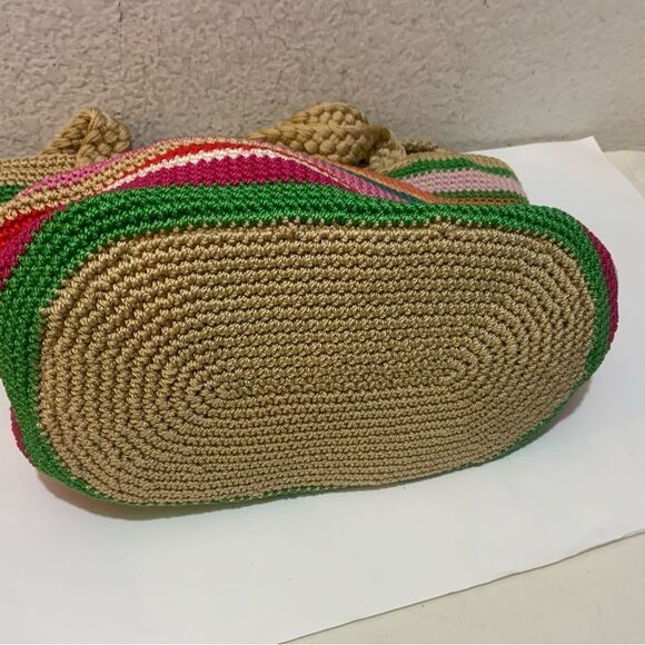 The Sak Rainbow Striped Woven Shoulder Bag Purse NWOT - Picture 7 of 12